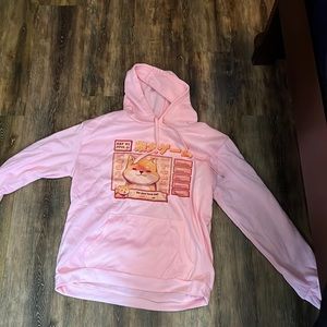Pink Japanese hoodie